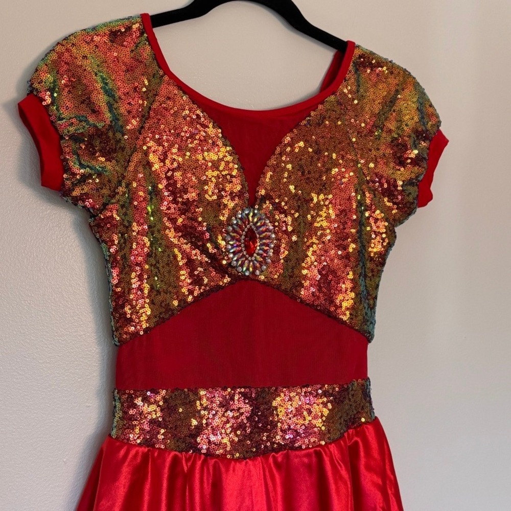 Revolution Dancewear Red Pant Dance Halloween Costume Set RC25753 Size SA XS